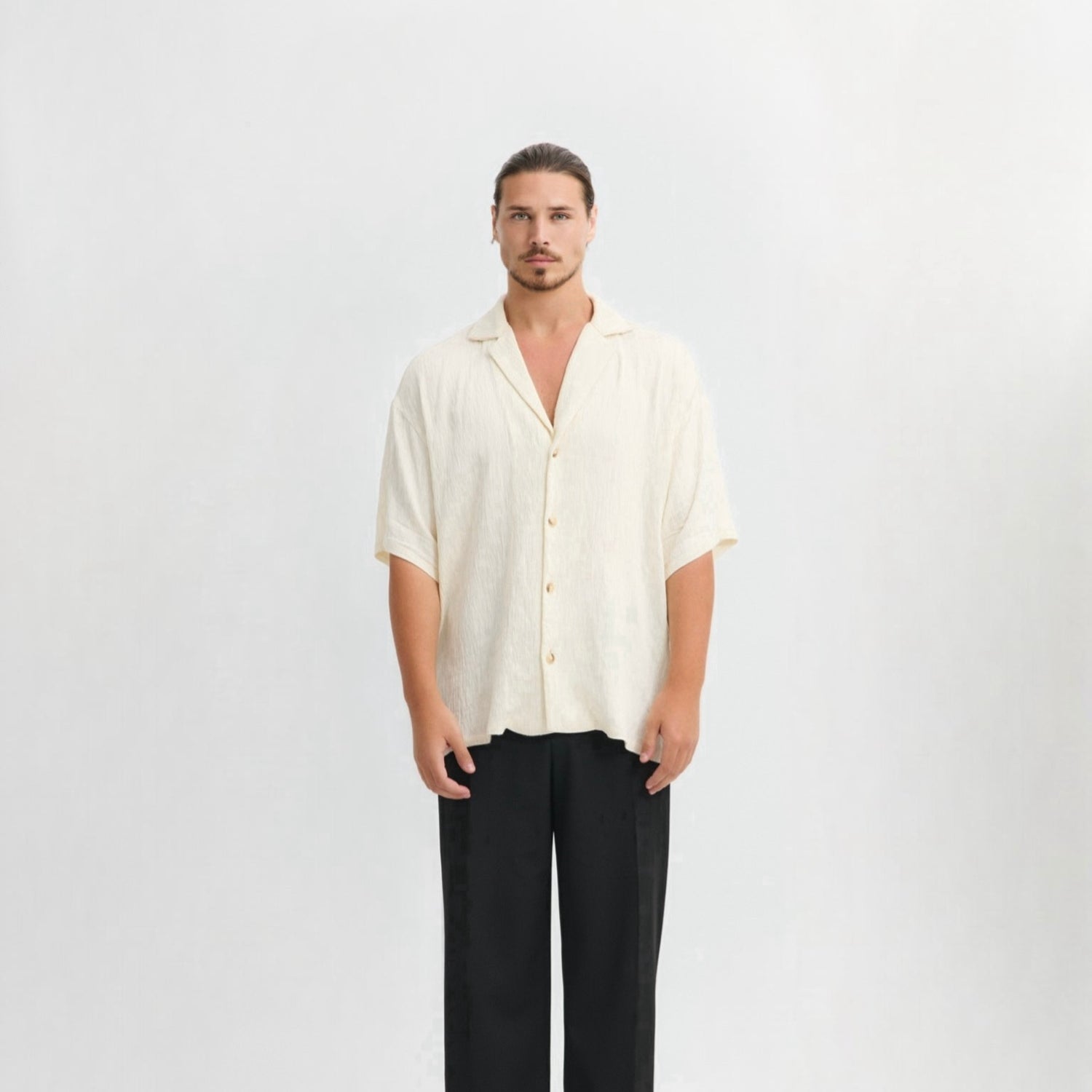 Beige Textured Shirt