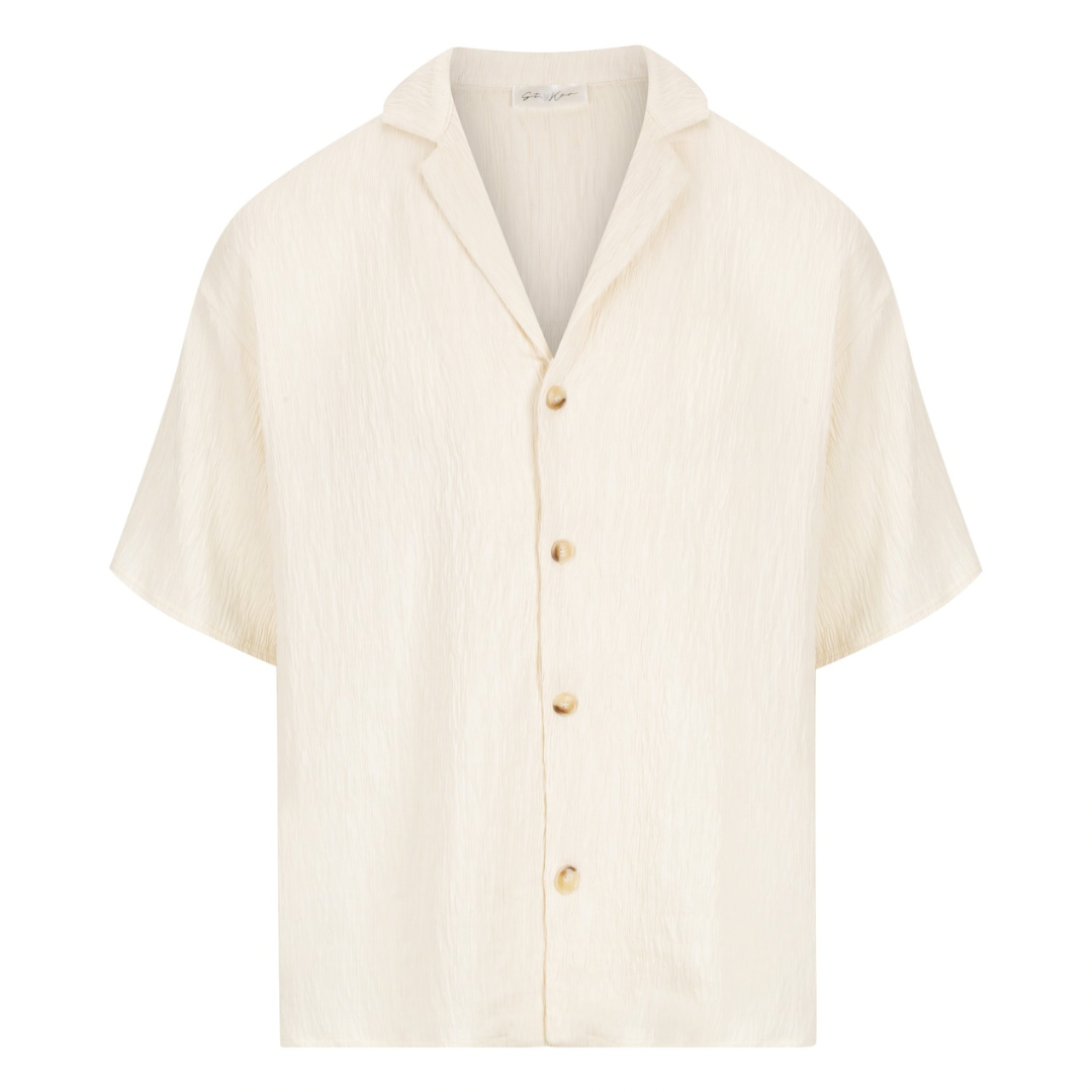 Beige Textured Shirt