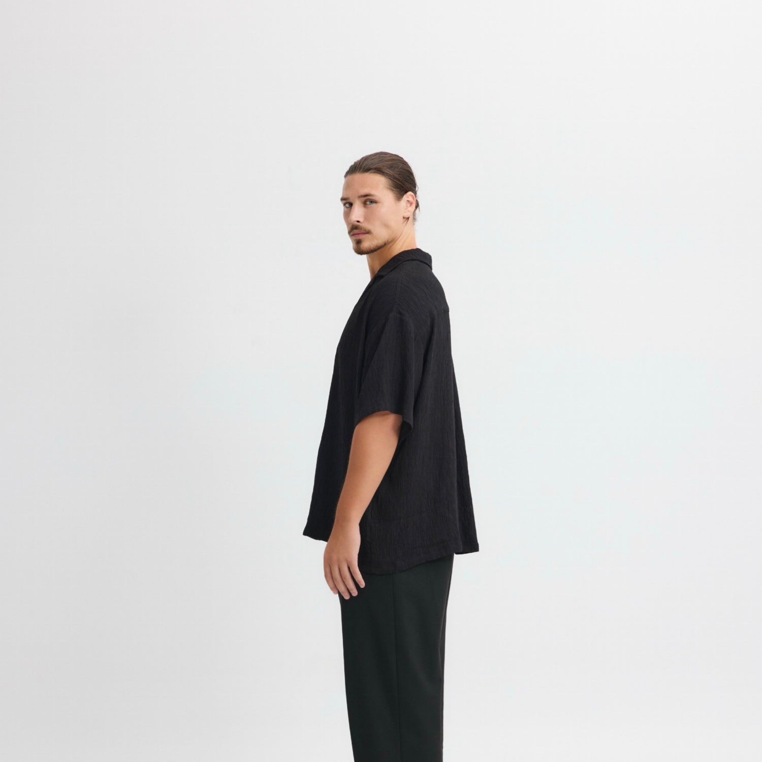 Black Textured Shirt