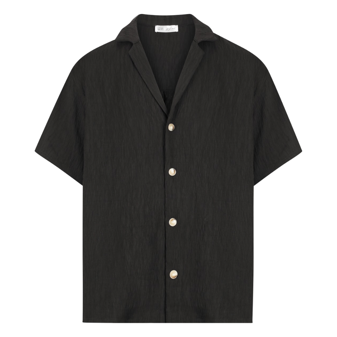 Black Textured Shirt